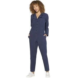 Outerknown Lou Corduroy Jumpsuit Navy Blue Organic Cotton Utility Women’s M NEW